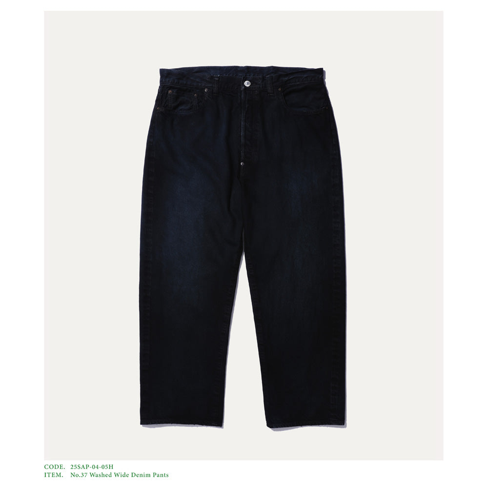 No.37 Washed Wide Denim Pants