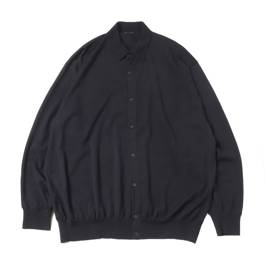 Wool collared cardigan