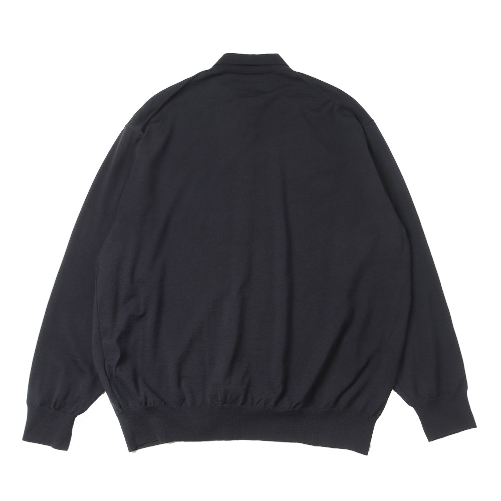 Wool collared cardigan