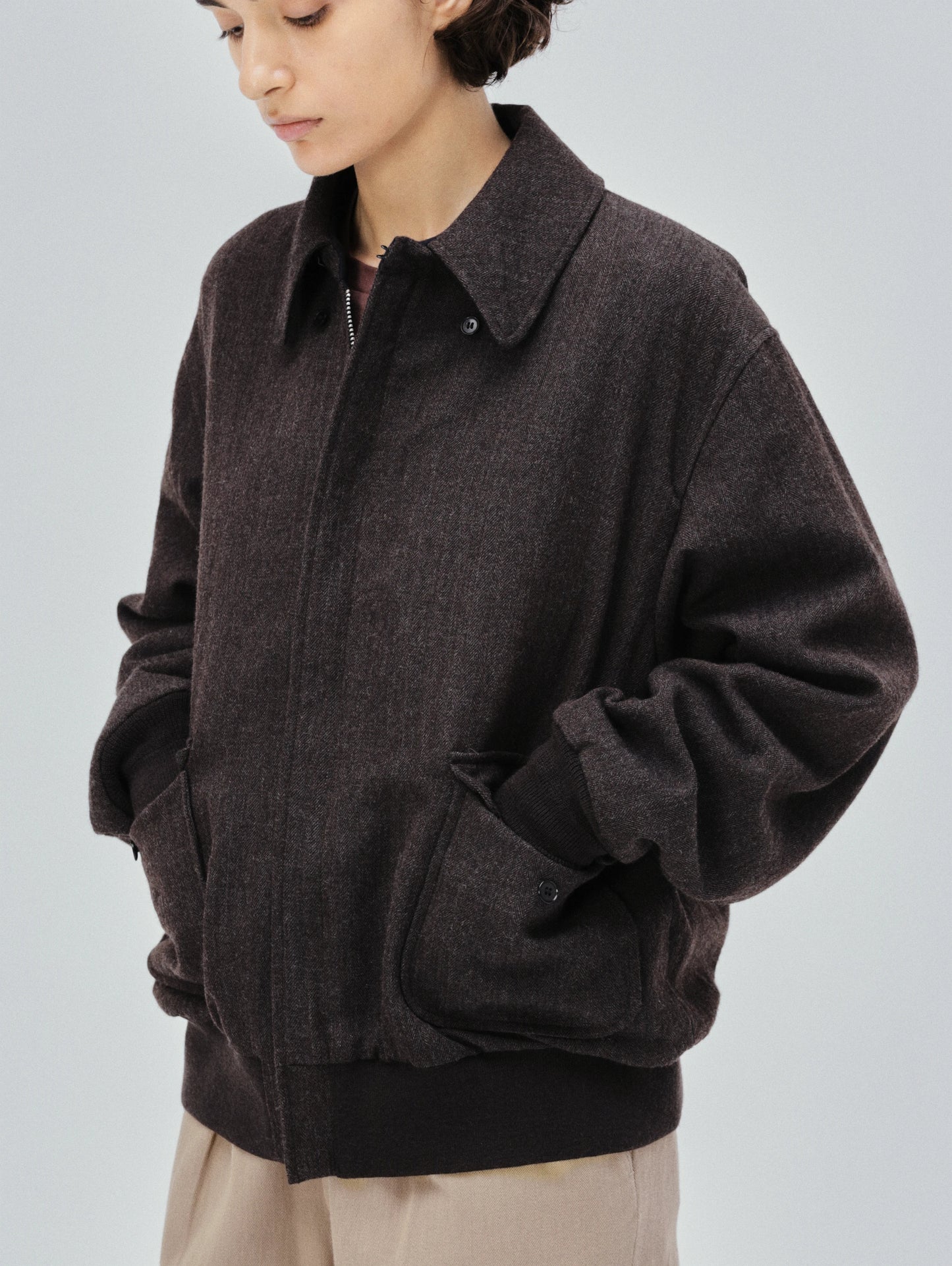 Wool Herringbone Flight Jacket 8/28mae
