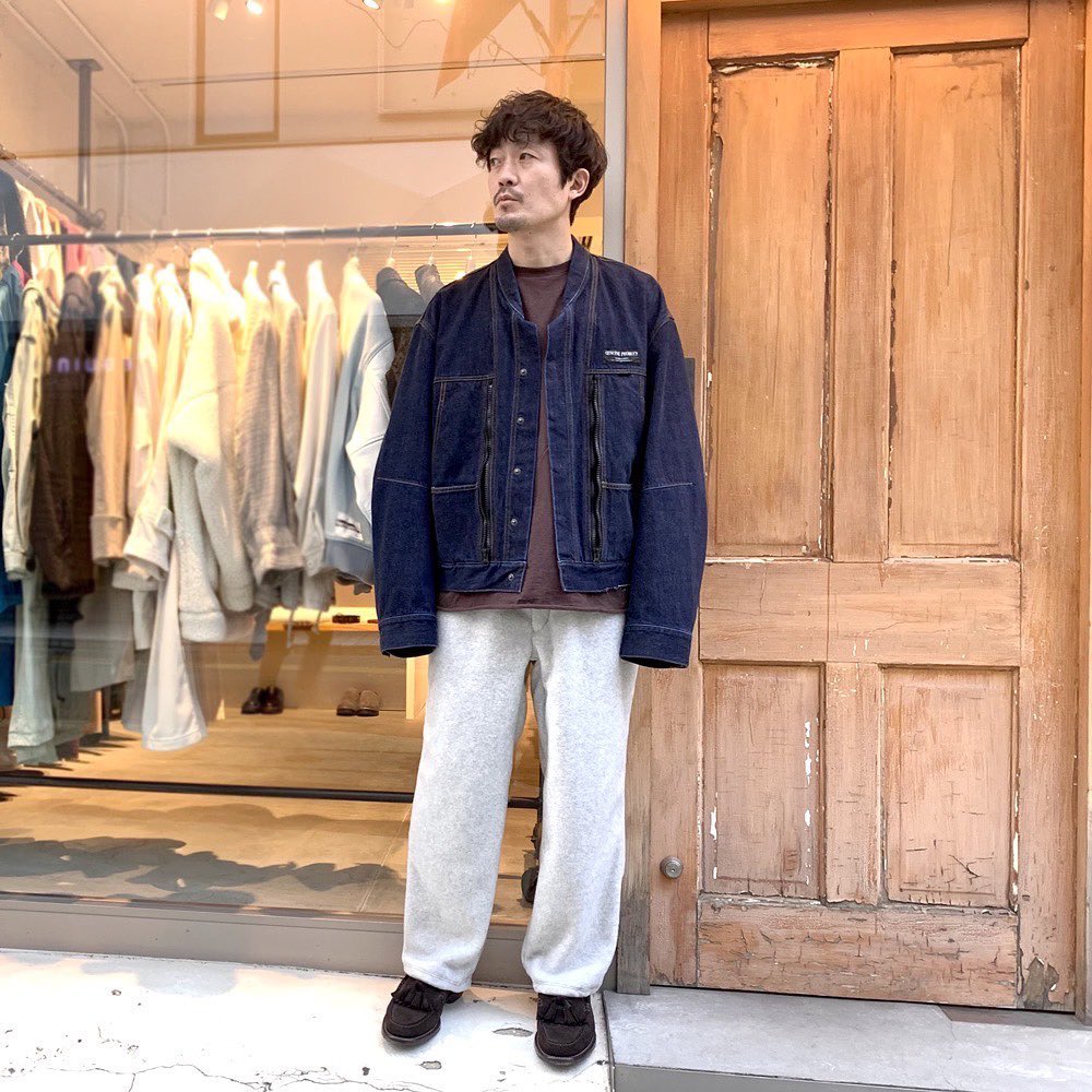 FOLD COLLAR DENIM JACKET