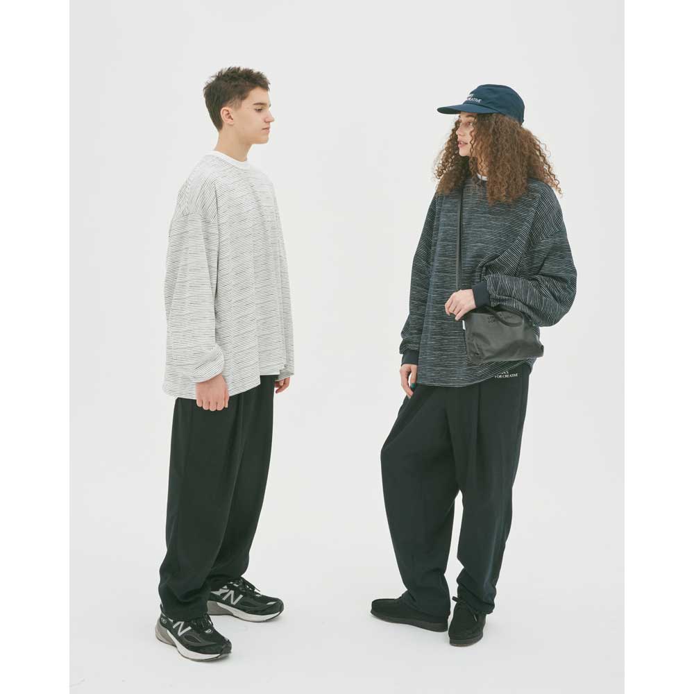 SUPER BIG LS TEE (SIDE STRIPE TECH)