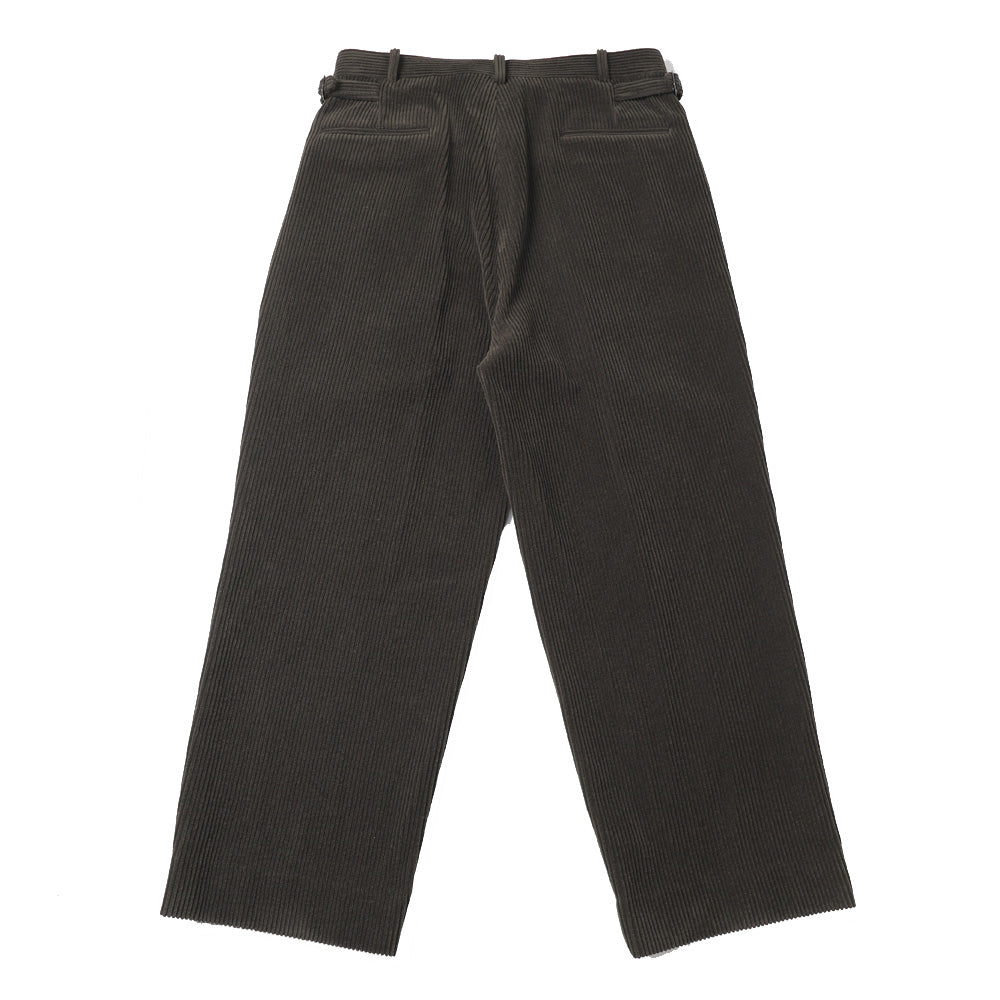 Wool Corduroy Wide Tapered Trousers