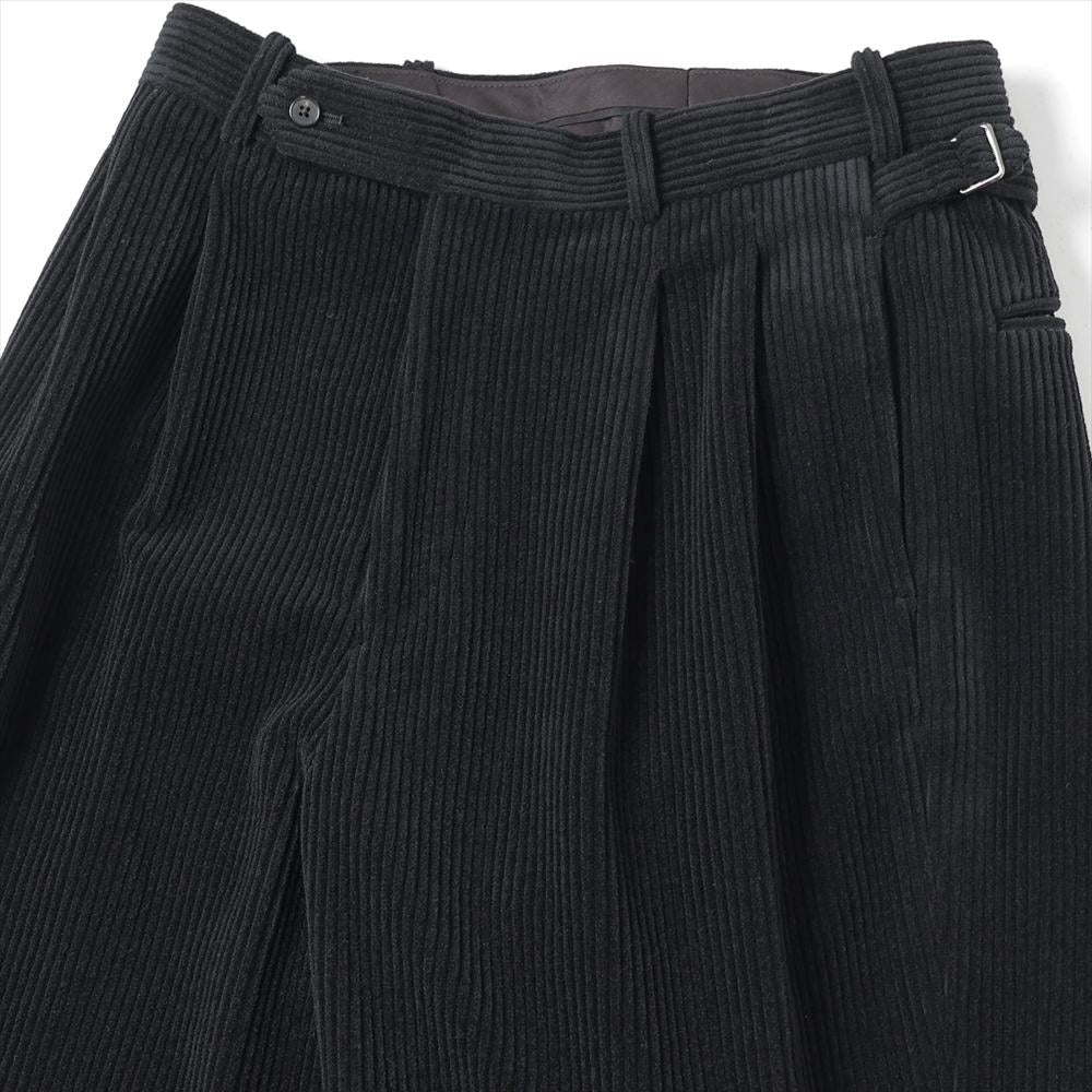 Wool Corduroy Wide Tapered Trousers