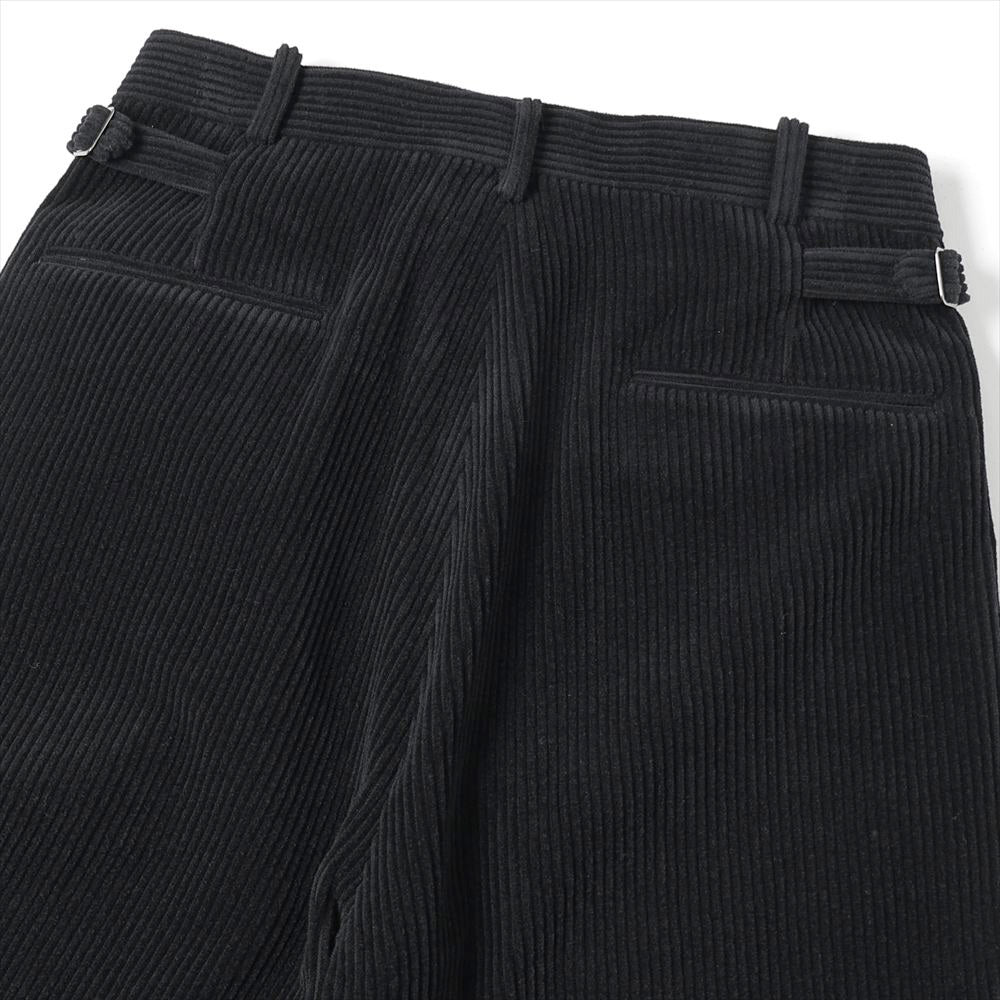 Wool Corduroy Wide Tapered Trousers