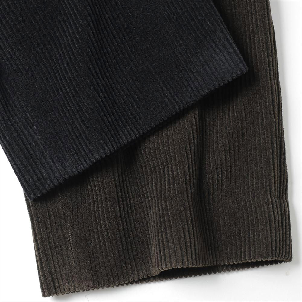 Wool Corduroy Wide Tapered Trousers