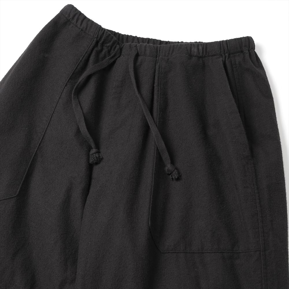 Cotton flannel tapered trousers