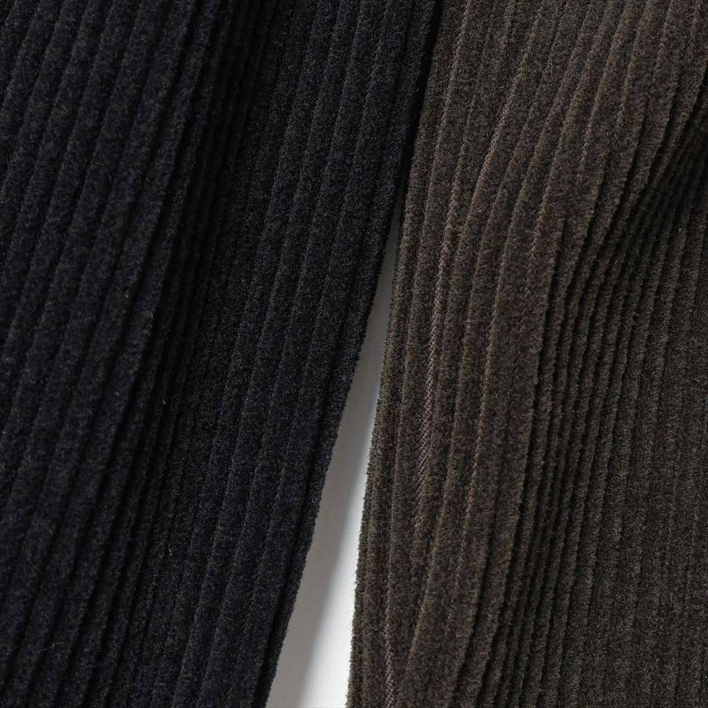 Wool Corduroy Wide Tapered Trousers