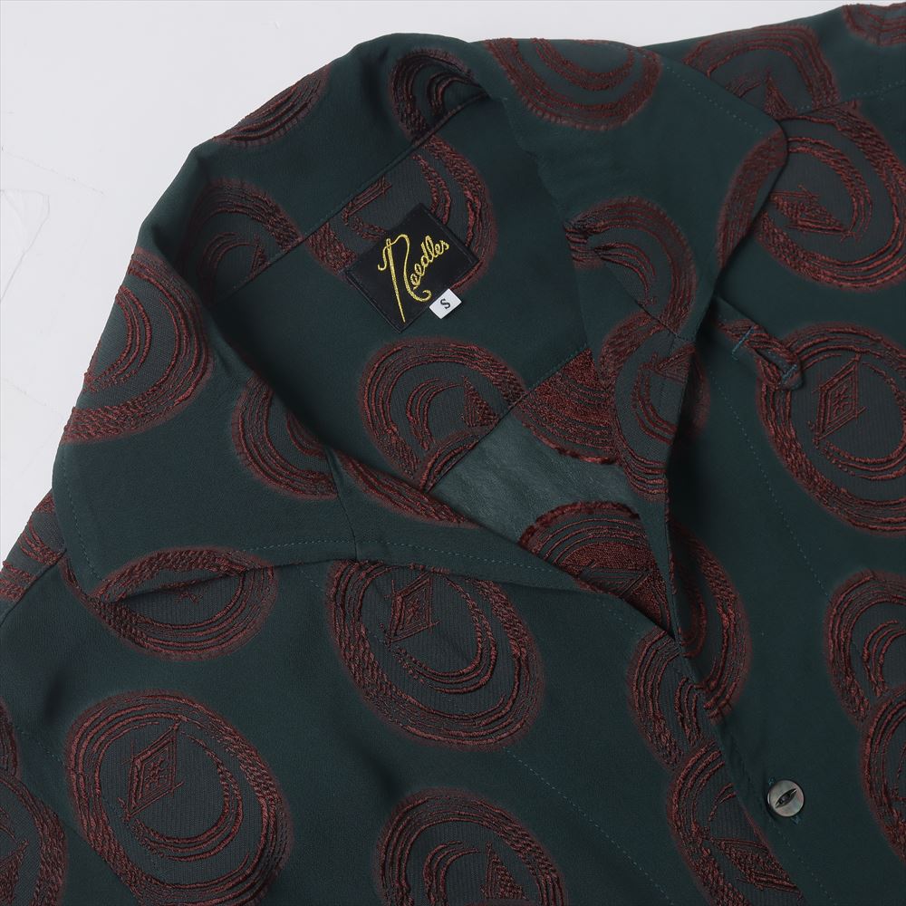 Italian Collar S/S Shirt -R/PE Ring Cut Jq