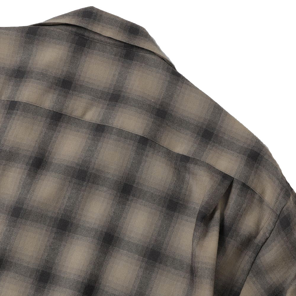 Wool Ombre Open Collared Shirt