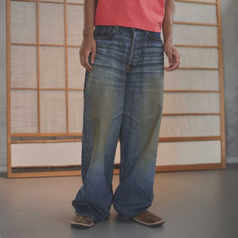 FRESH MAN DENIM WIDE PANTS USED