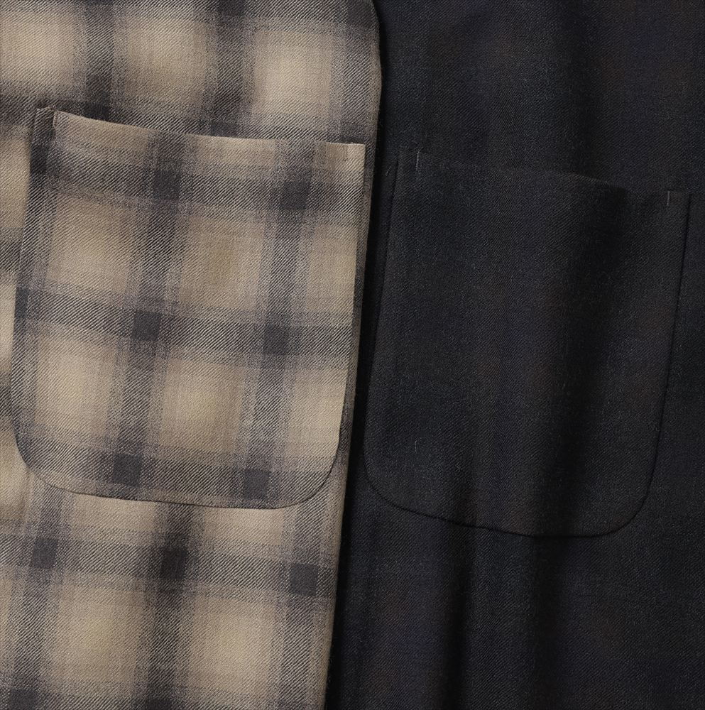 Wool Ombre Open Collared Shirt