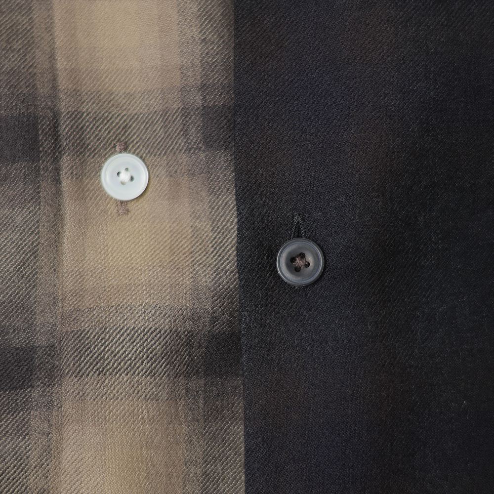 Wool Ombre Open Collared Shirt