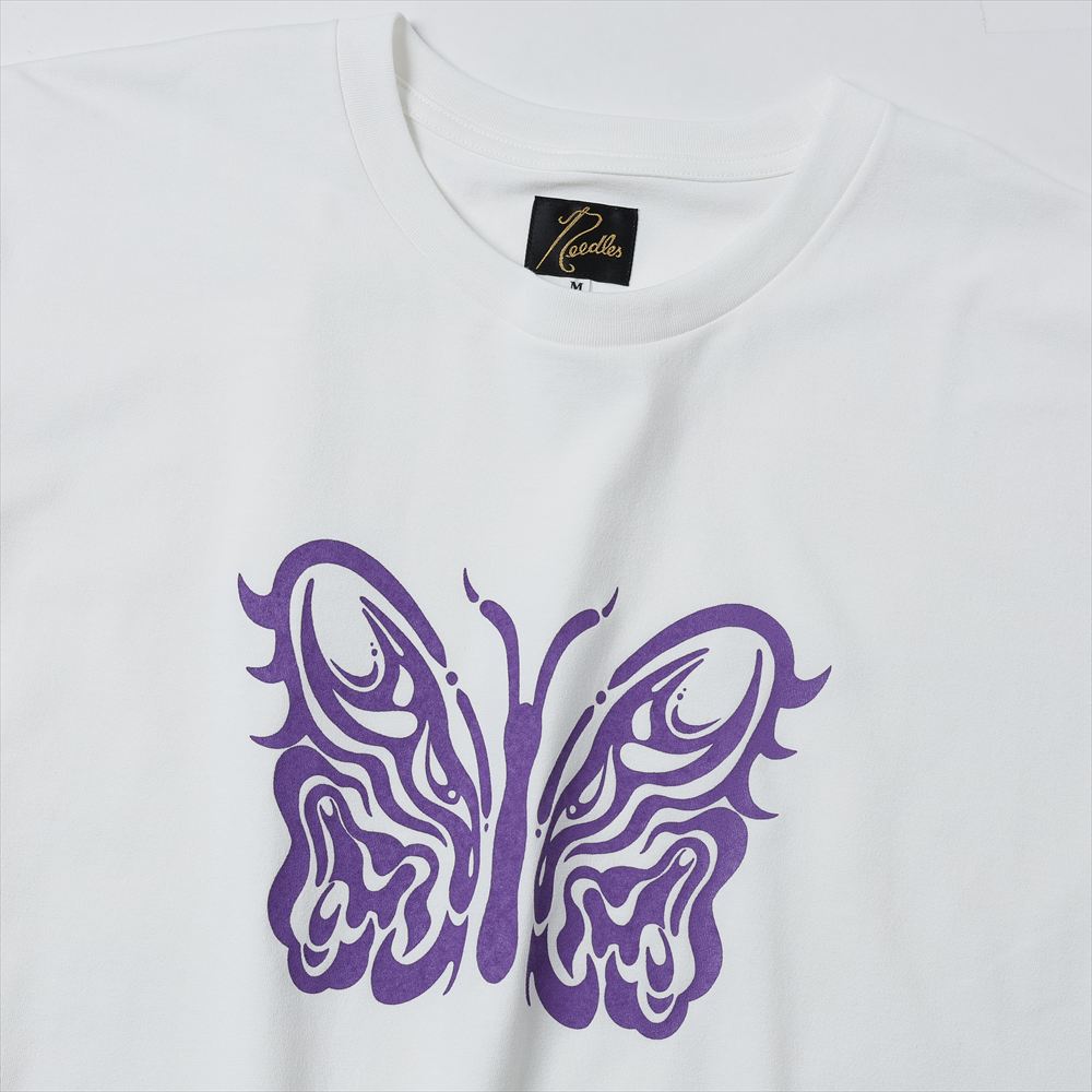 NEEDLES × Kae Tanaka S/S Crew Neck Tee - Poly Jersey / KT Papillon