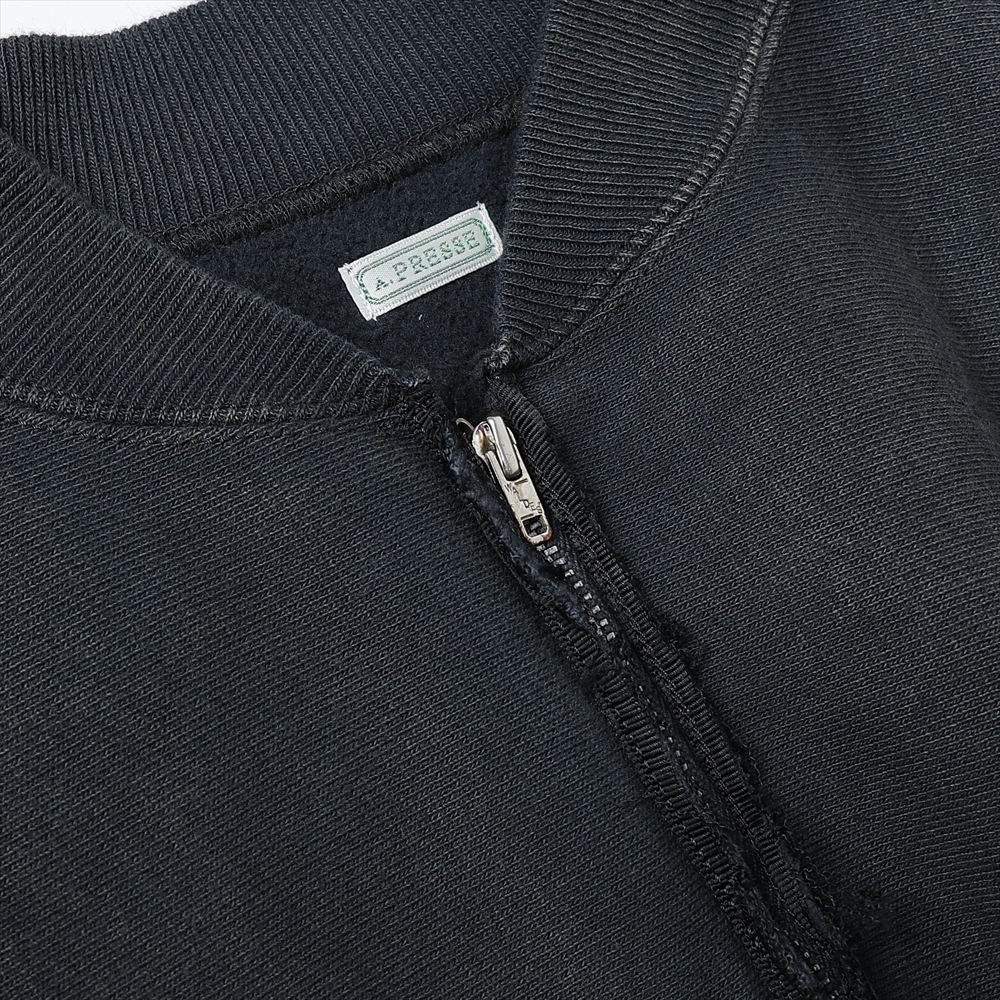 Vintage Half Zip Rib Collar Sweatshirt