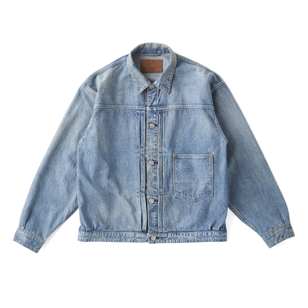 RIVETED ONE POCKET JEAN JACKET (FADE INDIGO)