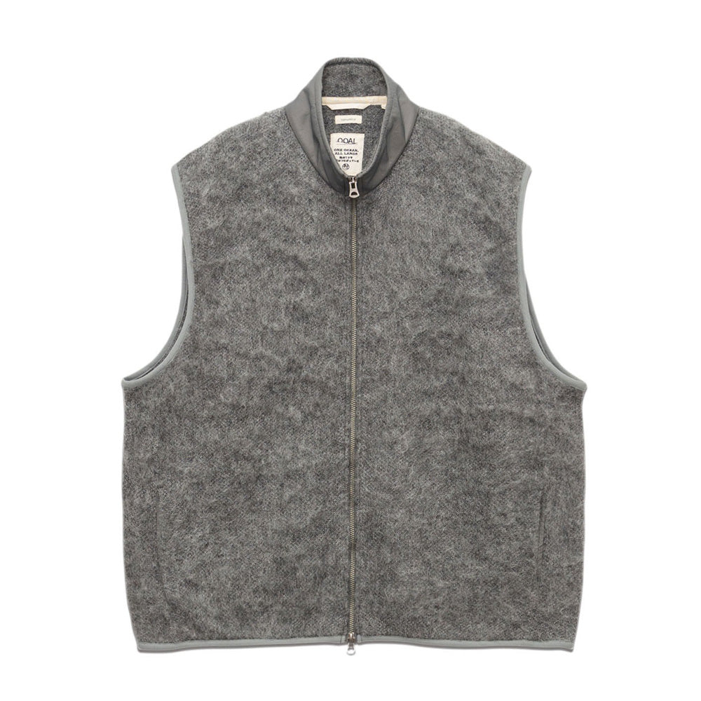 Zip-Up Mohair Vest