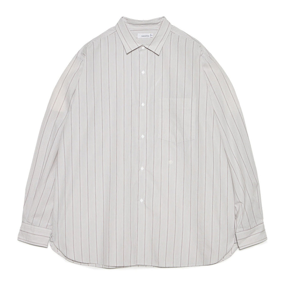 nanamica (ナナミカ) Regular Collar Stripe Wind Shirt S26SG086