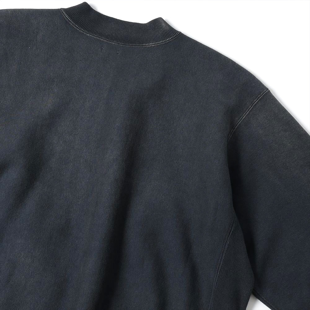 Vintage Half Zip Rib Collar Sweatshirt
