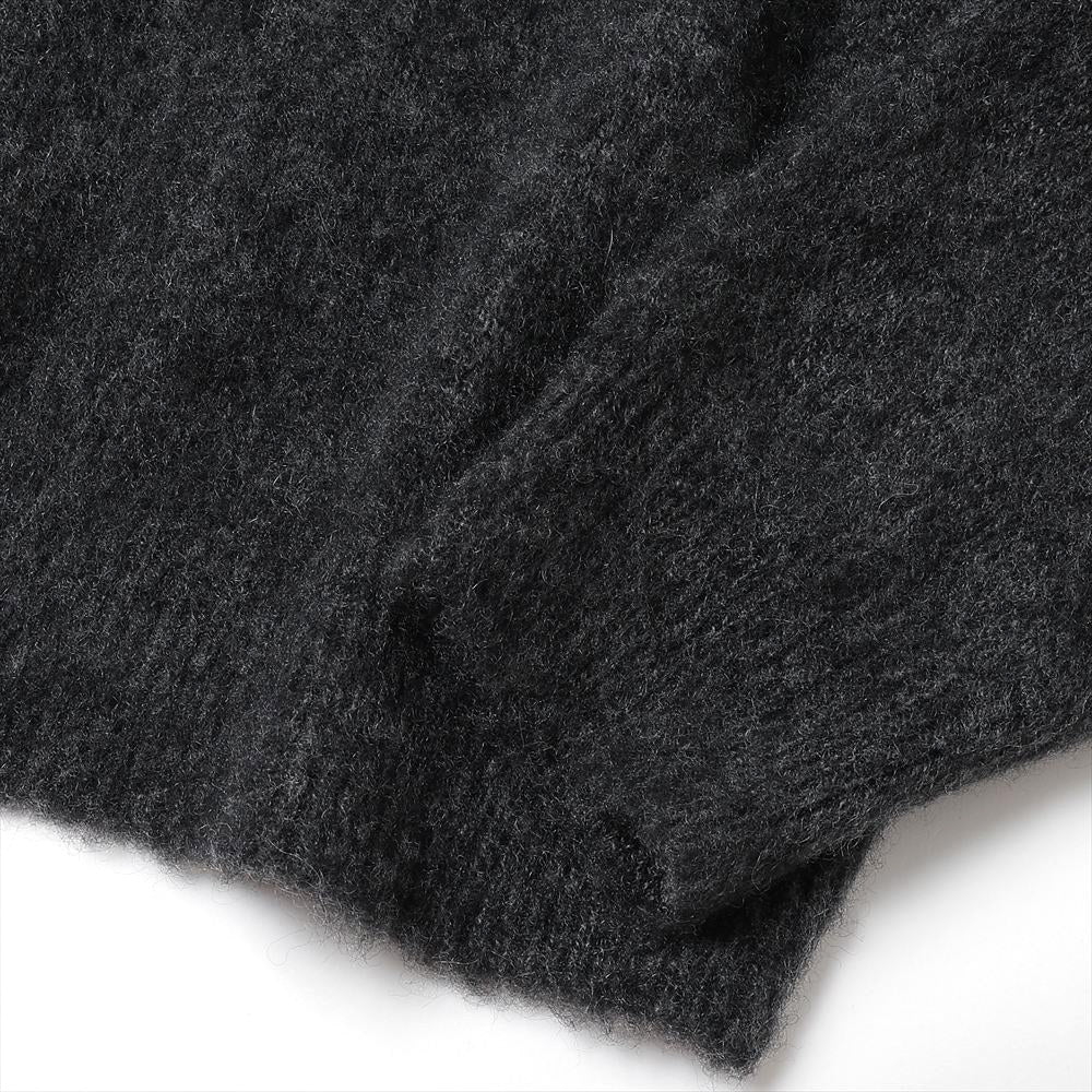 Cashmere Middle Gauge Henley Neck Sweater