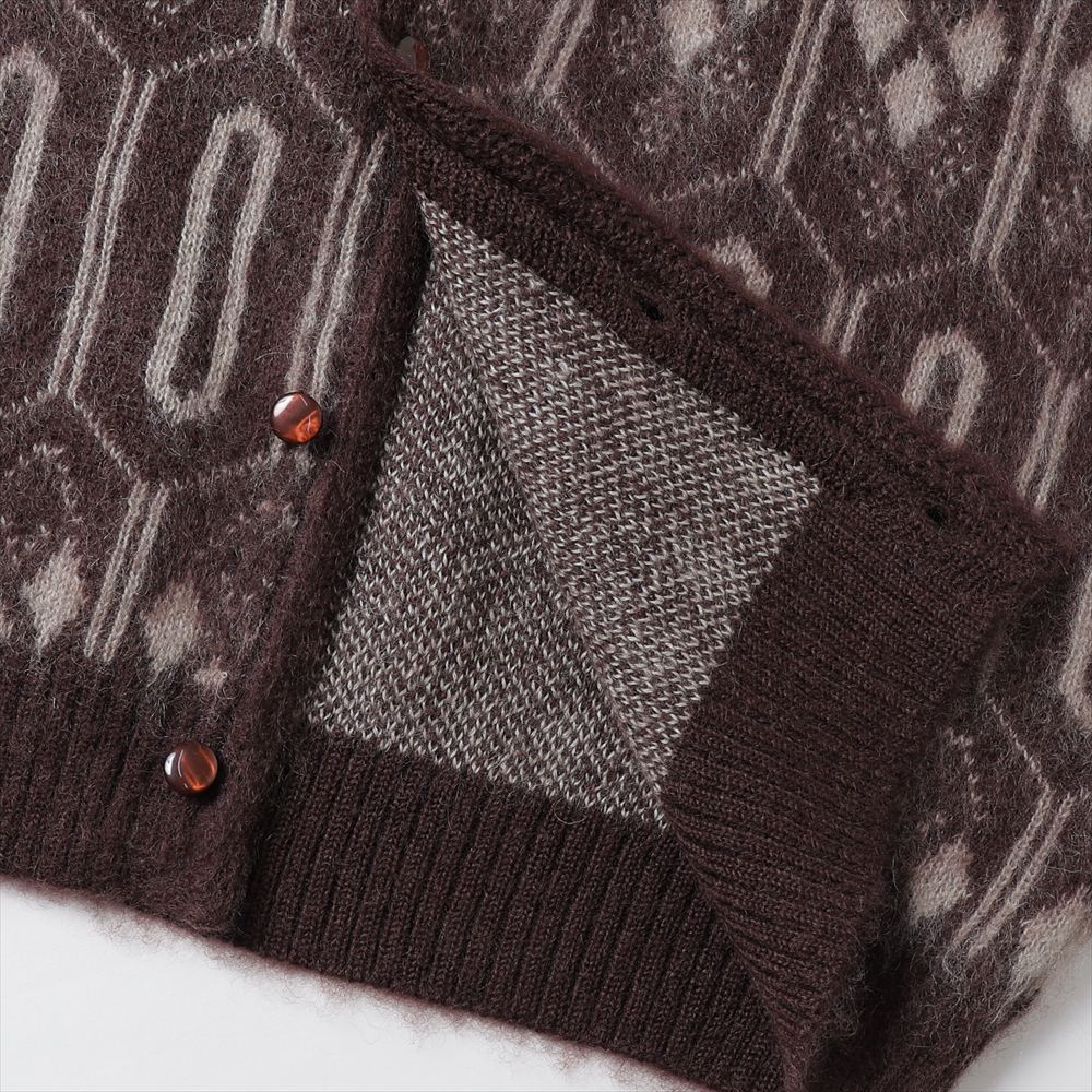 Mohair Cardigan - Geometric
