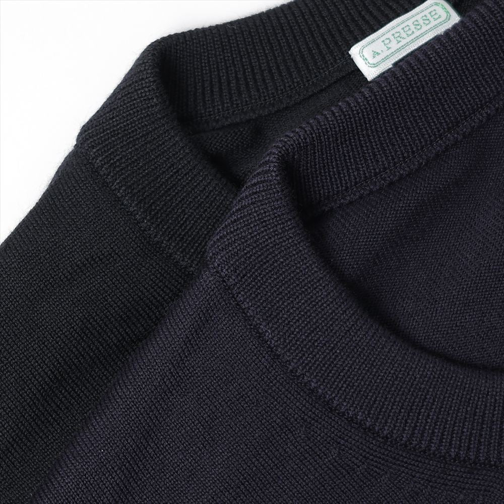 Wool Knit Henley Neck Sweater
