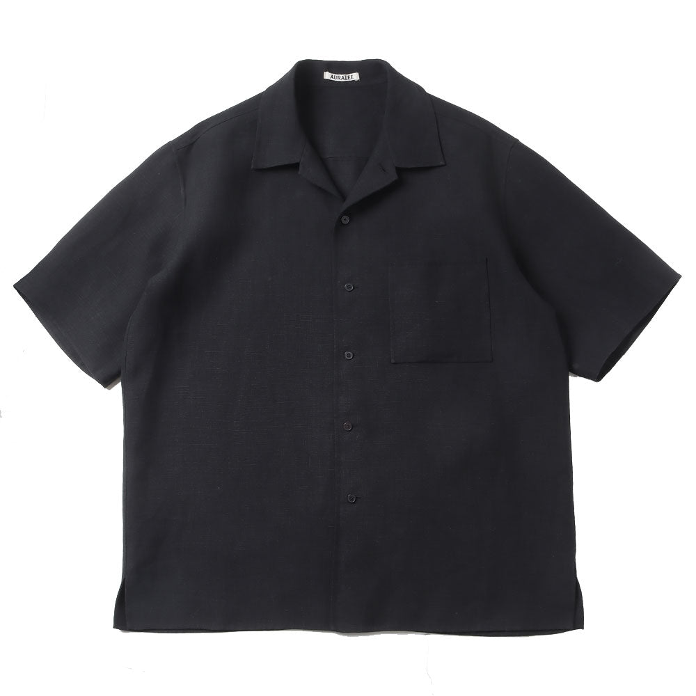 DOUBLE CLOTH LINEN HAND SEWN HALF SLEEVED SHIRT