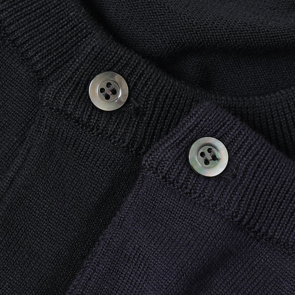Wool Knit Henley Neck Sweater