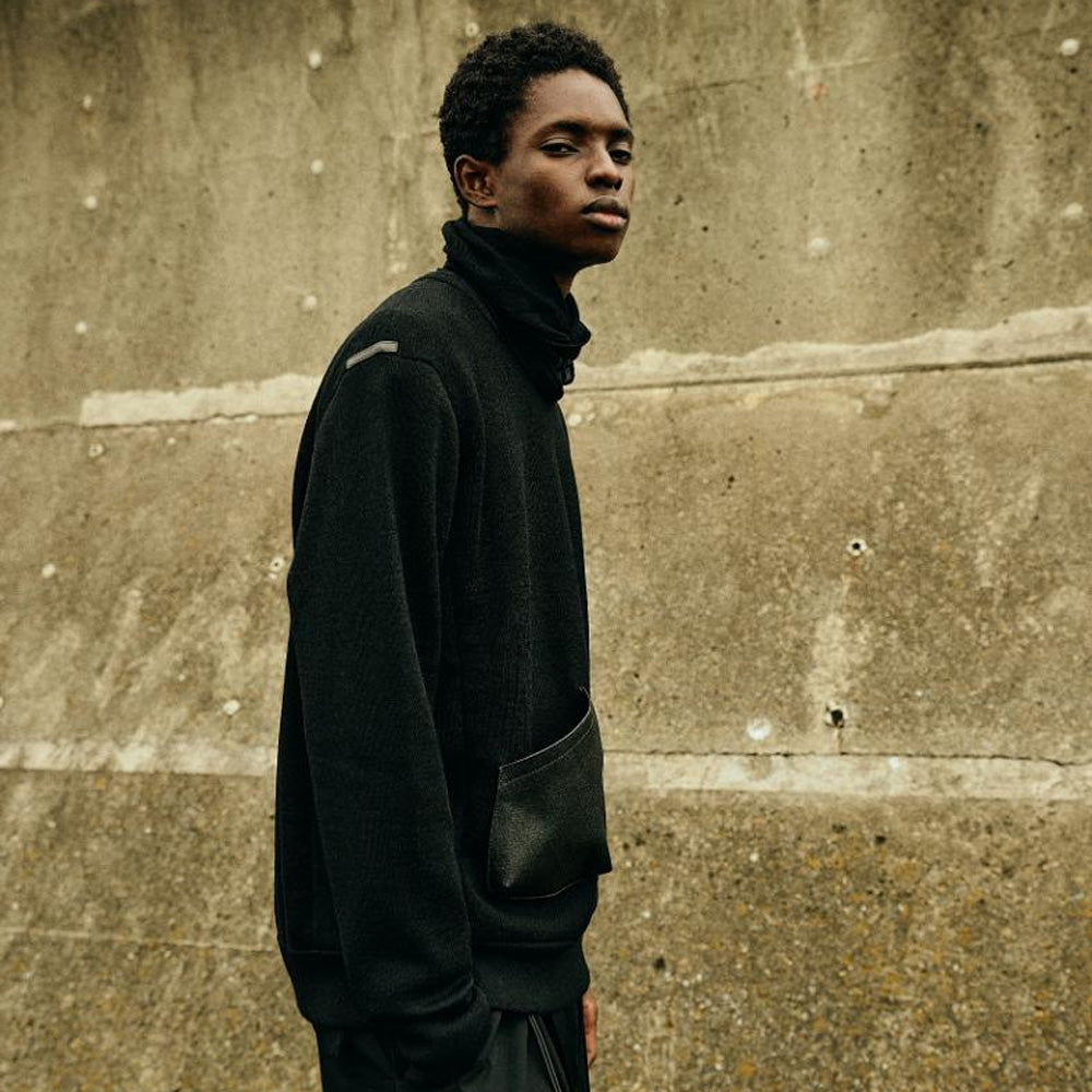 THE INOUE BROTHERS. X MOUT RECON TAILOR CREW NECK GOAT LEATHER POCKET