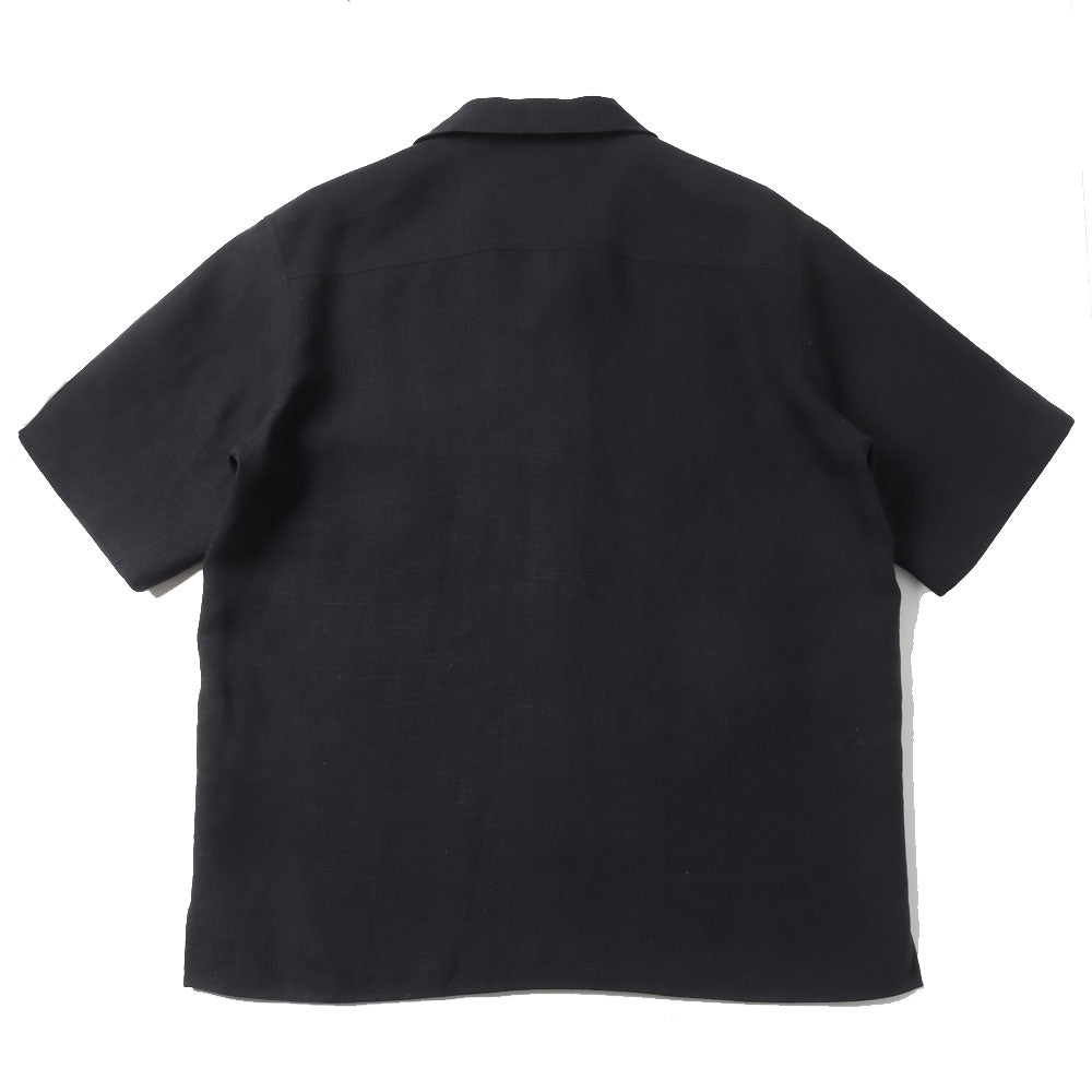 DOUBLE CLOTH LINEN HAND SEWN HALF SLEEVED SHIRT