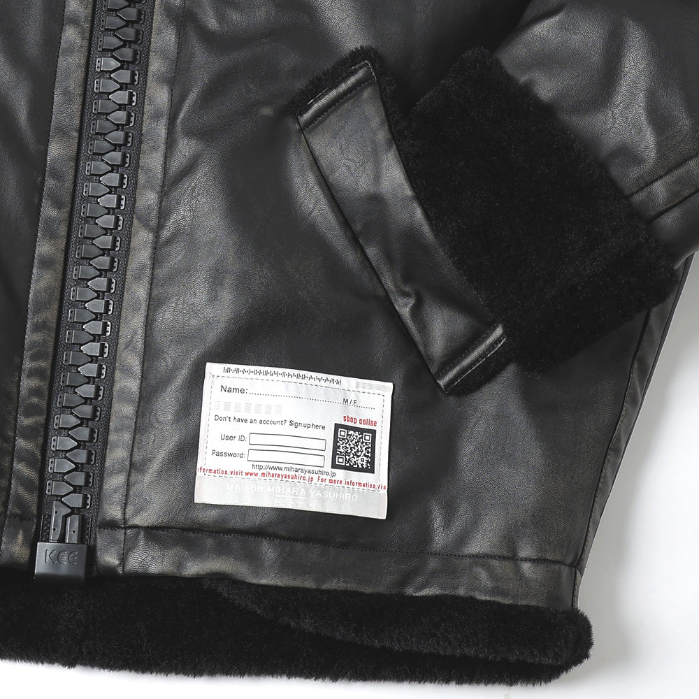 VEGAN BOA LEATHER JACKET
