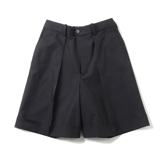 PLEATED WIDE SHORTS SOKTAS HEAVY POPLIN