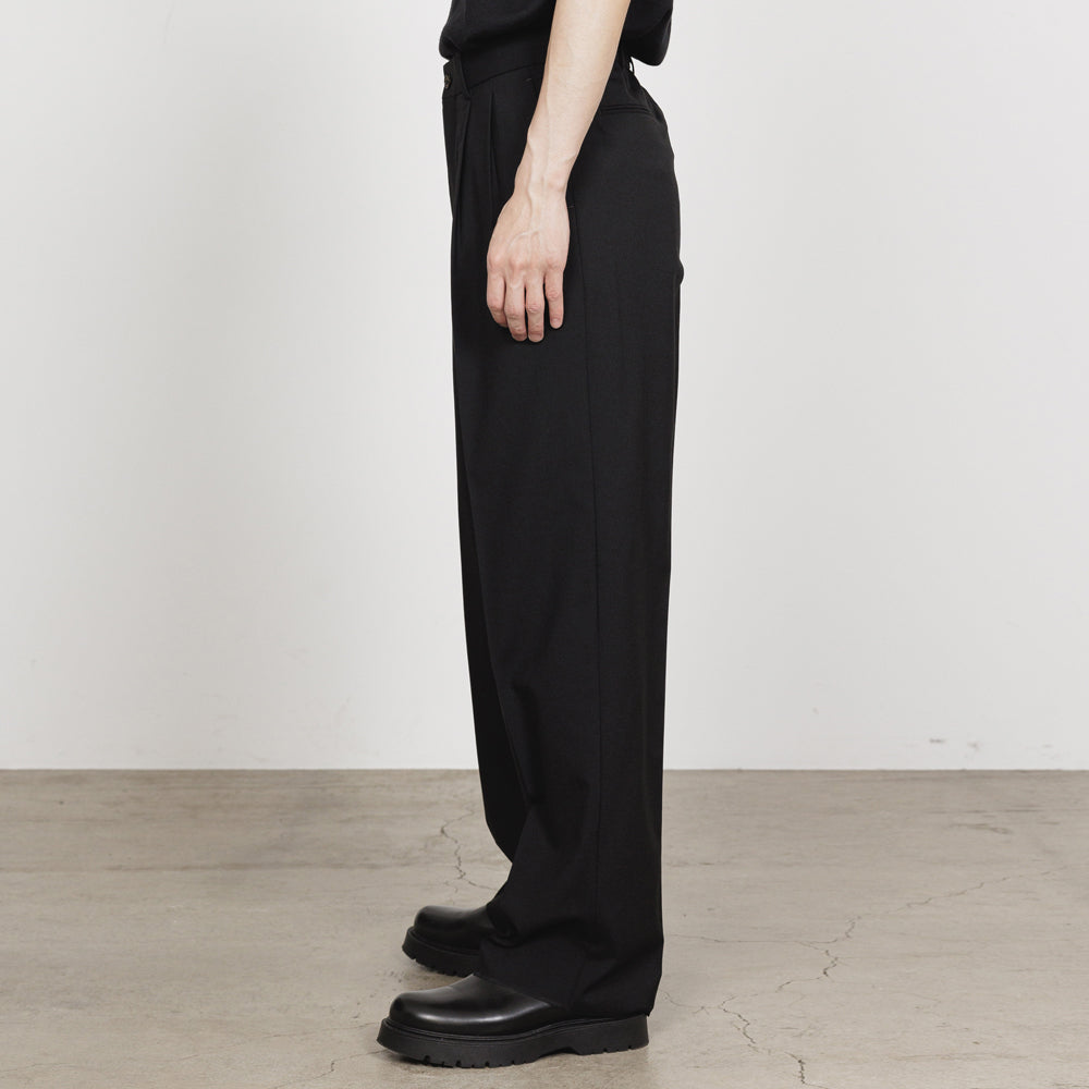 CLASSIC FIT DOUBLE PLEATED TROUSERS ORGANIC WOOL 2/80 TROPICAL