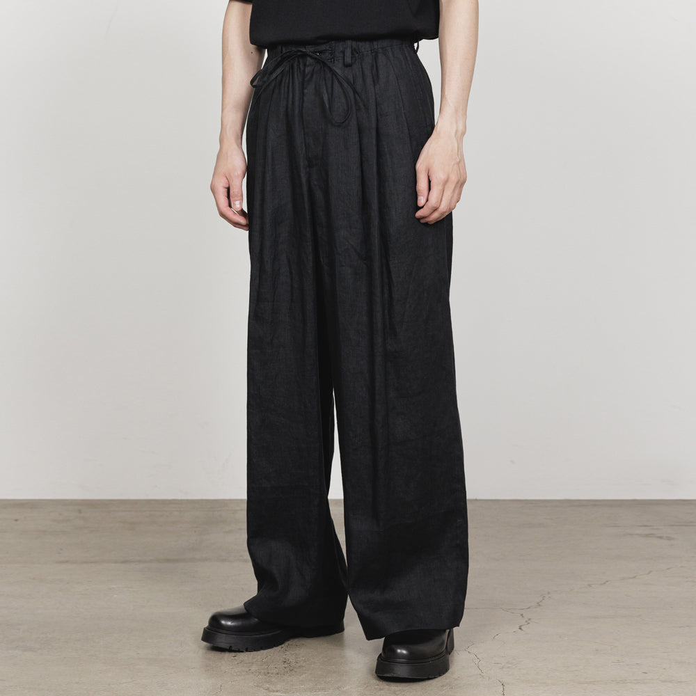TRIPLE PLEATED EASY TROUSERS HEMP