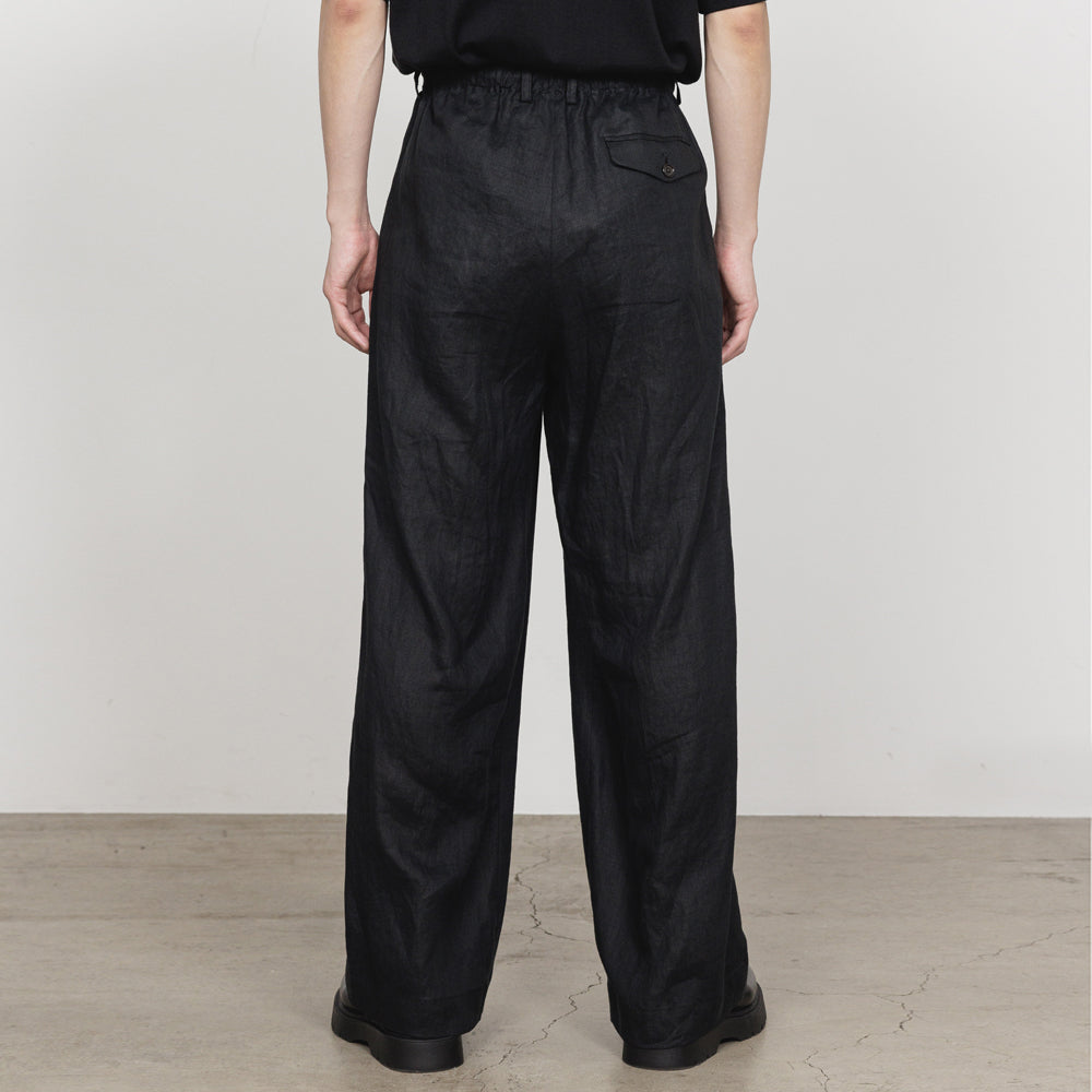 TRIPLE PLEATED EASY TROUSERS HEMP