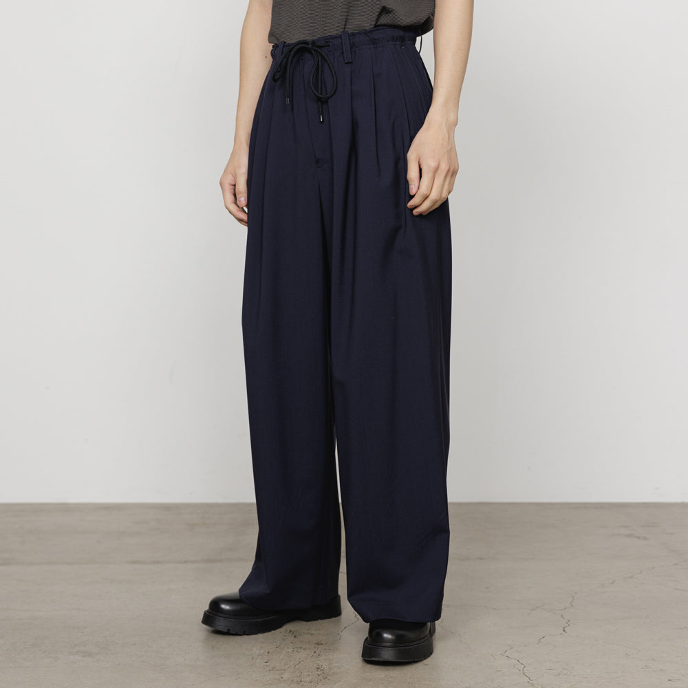 TRIPLE PLEATED EASY TROUSERS ORGANIC WOOL 2/80 TROPICAL