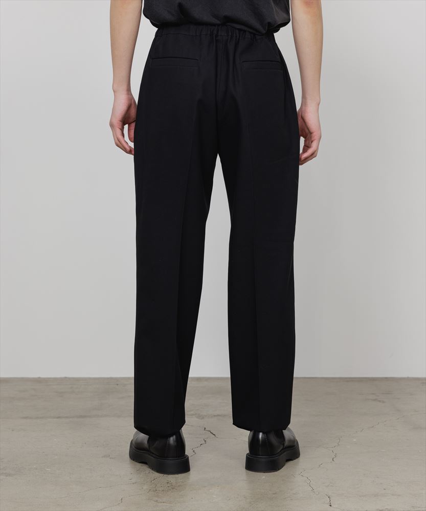 FLAT TAPERED EASY TROUSERS ORGANIC COTTON GABARDINE