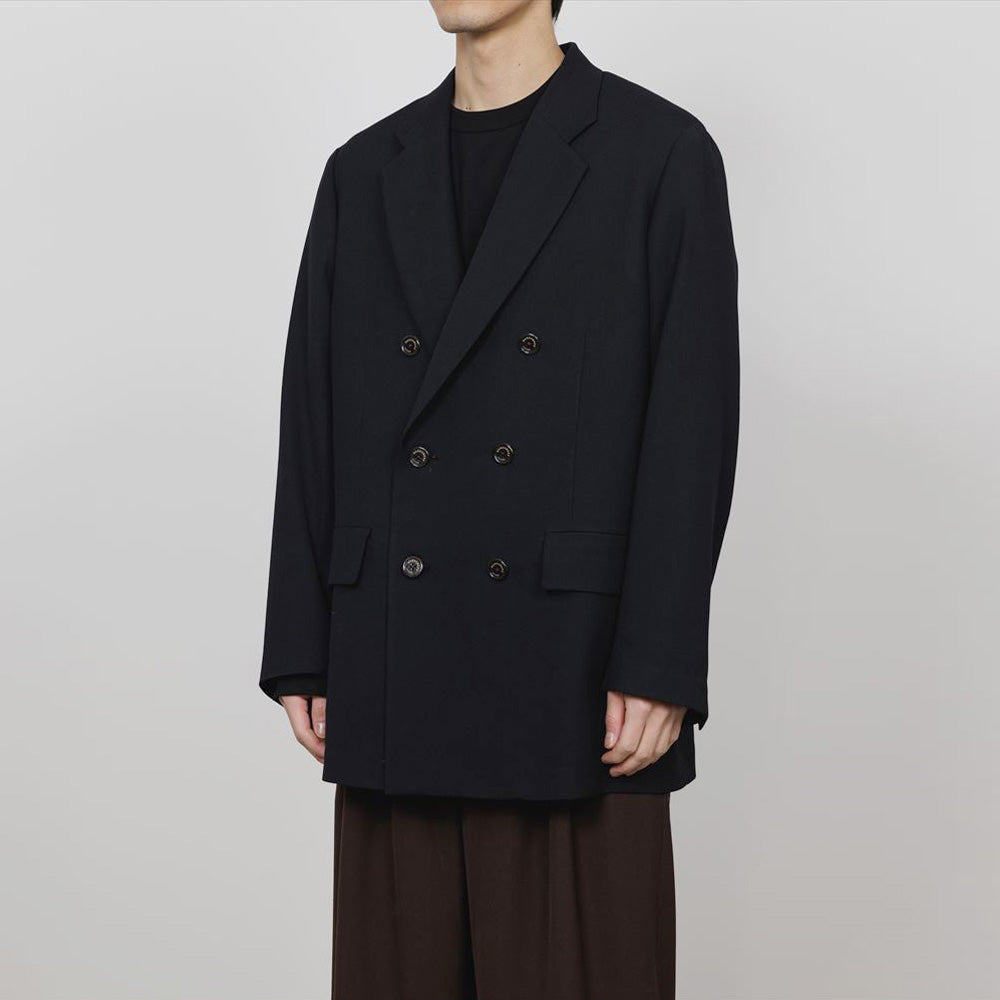 DOUBLE BREASTED COMFORT JACKET ORGANIC WOOL SURVIVAL CLOTH