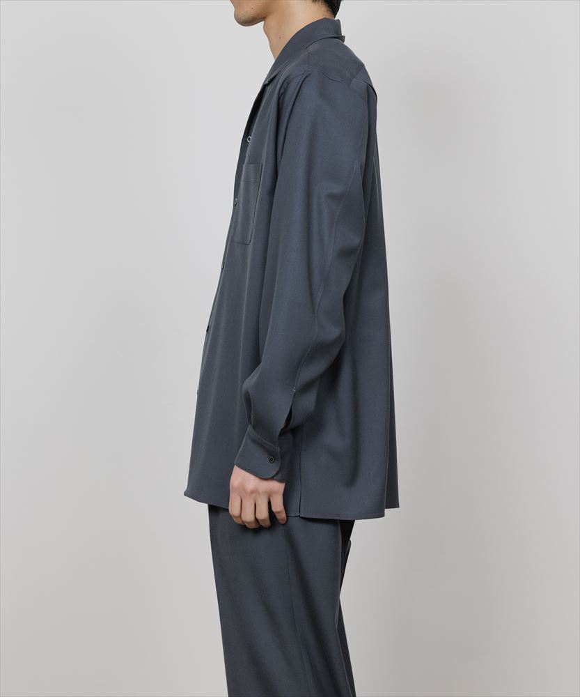 ITALIAN OPEN COLLAR SHIRT ORGANIC WOOL VIYELLA