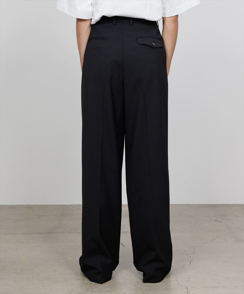 FLAT FRONT WIDE TROUSERS ORGANIC SURVIVAL CLOTH TROPICAL