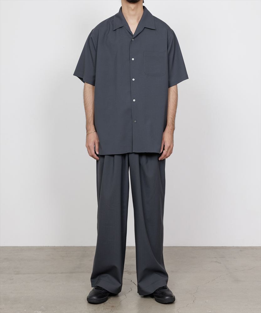 TRIPLE PLEATED EASY TROUSERS ORGANIC WOOL 2/80 TROPICAL