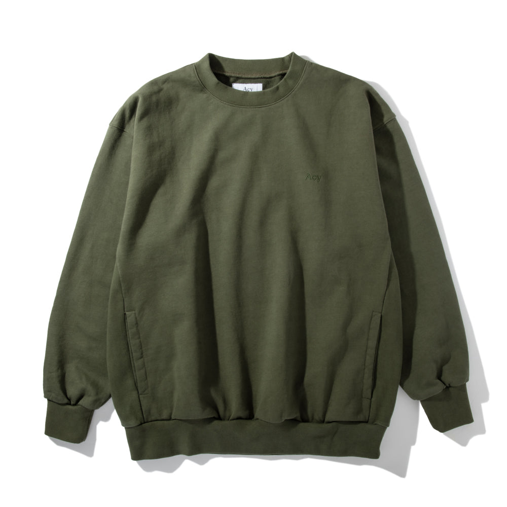 GARMENT DYE CREW NECK SWEAT