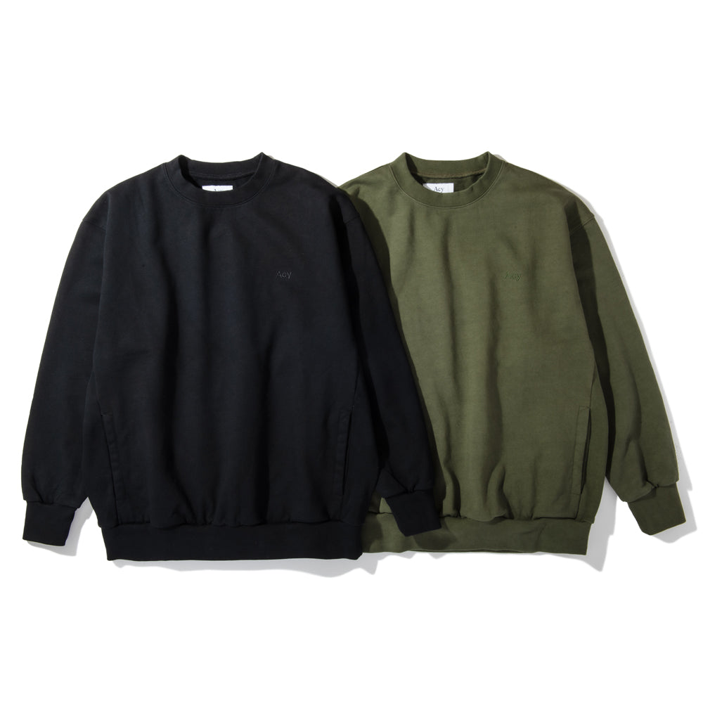 GARMENT DYE CREW NECK SWEAT