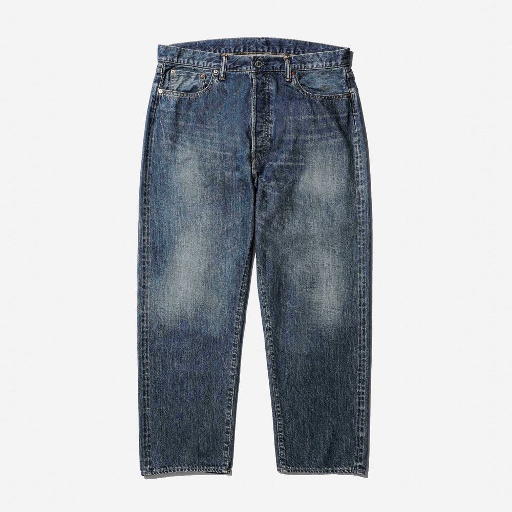 Washed Denim Wide Pants