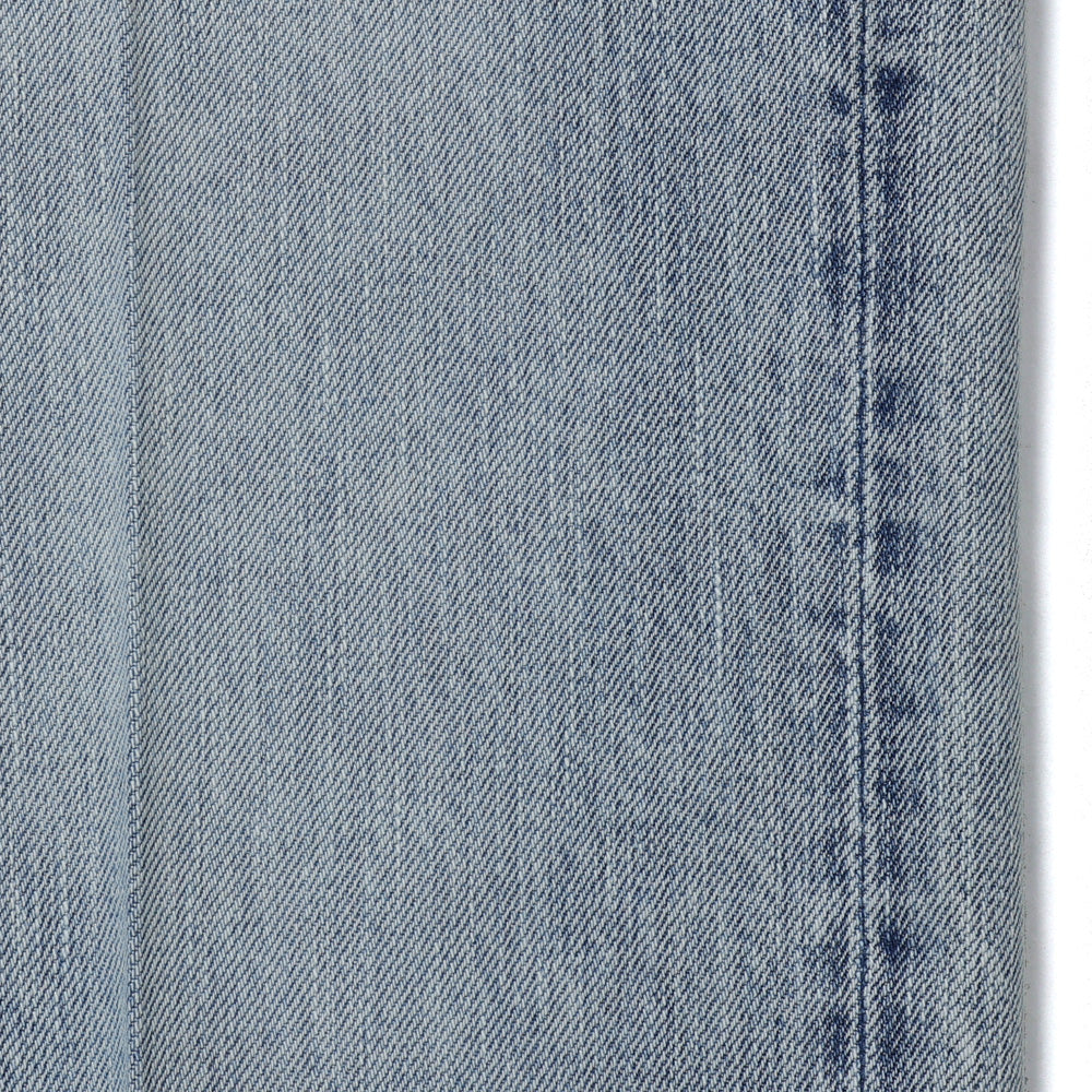 FADED HEAVY DENIM CENTER-PLEATED WIDE PANTS