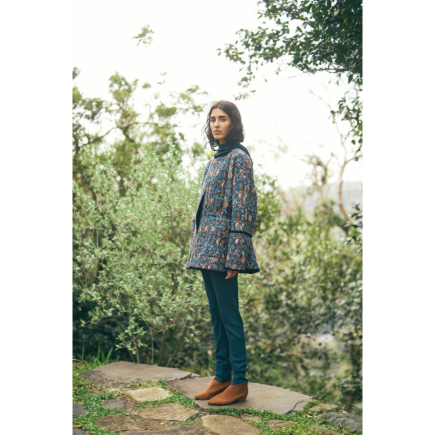 BLOCK PRINT QUILTED JACKET