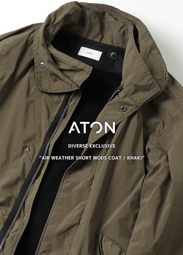 ATON 別注 AIR WEATHER SHORT MODS COAT 商品ページへ