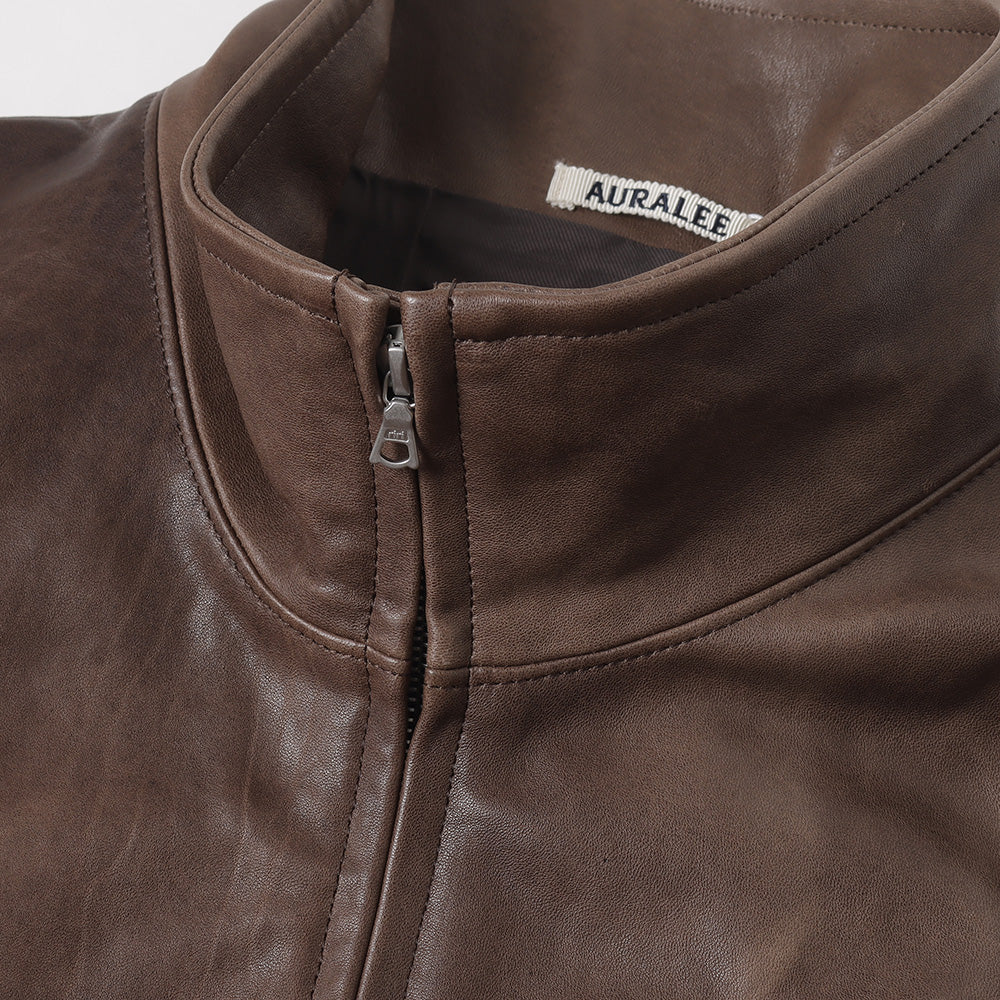 HEAVY LAMB LEATHER ZIP BLOUSON