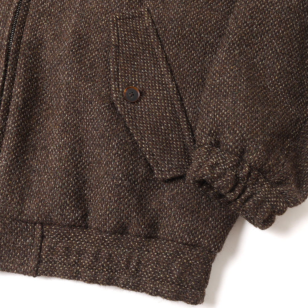 LAMA SHETLAND WOOL TWEED ZIP BLOUSON