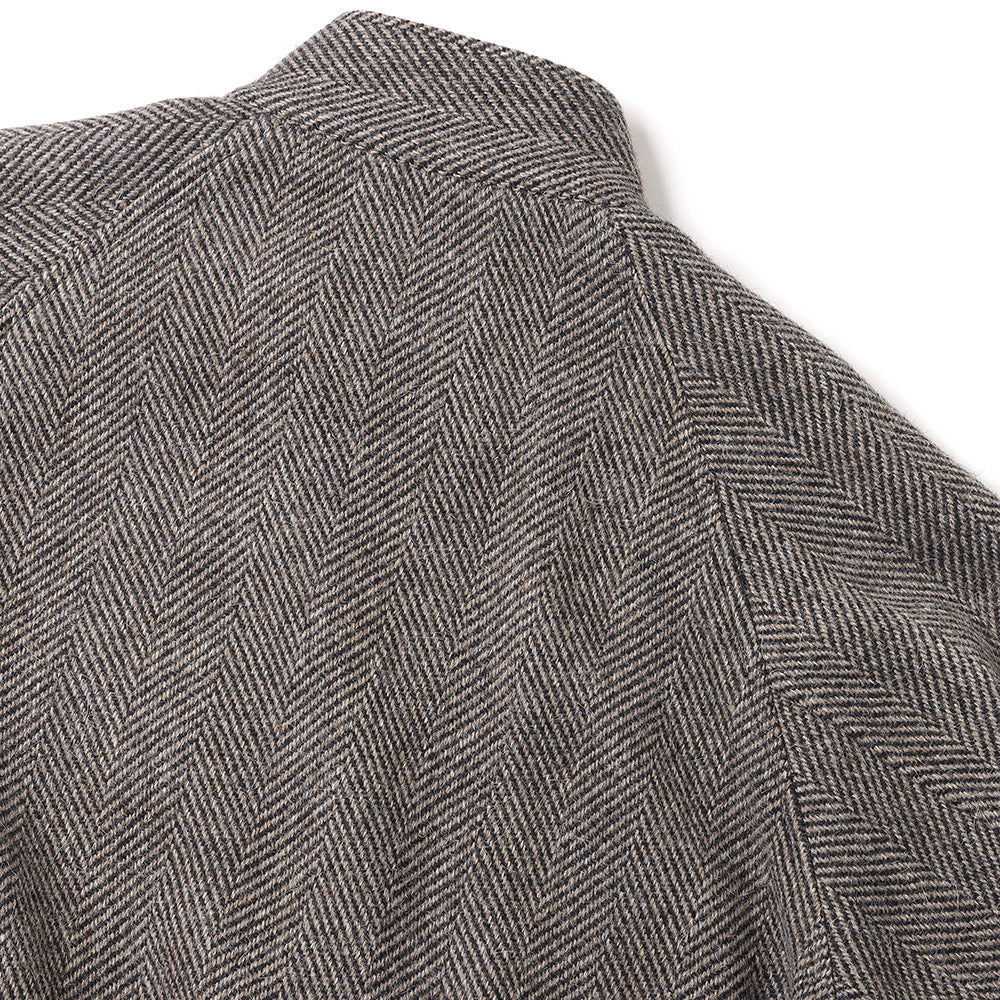 LAMA SHETLAND WOOL TWEED ZIP BLOUSON